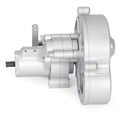 Complete Transmission Cutoff Gearbox with Dig Gear for SCX10 AX10 Wraith | CNC machined Aluminum alloy housing.Direct fit for 1/10 RC Axial SCX10.Upgrade stock gearbox for smoother crawl. - color: Silver