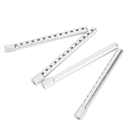 T best RC Car Shell Column, 4Pcs Aluminum Alloy RC Car Body Shell Post Holder RC Spare Parts for HSP 1/10 122037(Silver)