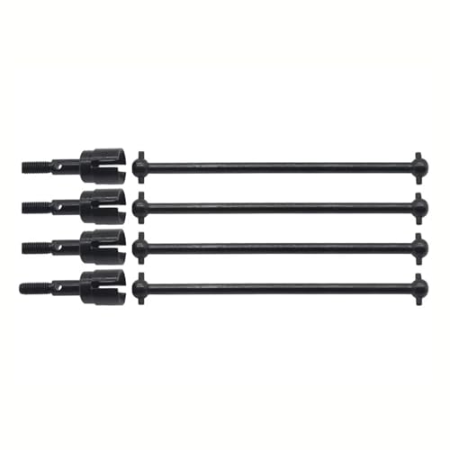 RC Car Accessories for HSP 94111 94108 94170 1/10 rc Car Replacement Parts 4Pcs Steel Dogbone Drive Shaft Wheel Axle 08029 02033 Black