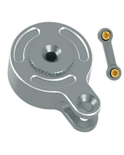 RC Aluminum Fixed Link Steering Servo Saver Upgrades Part for 1/8 Typhon 3S BLX 1/10 Big Rock Granite Senton 3S BLX Kraton Outcast 4S BLX,Titanium - color: Titanium - (Upgrades Part)