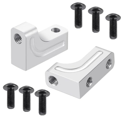 4PCS RC Aluminum Alloy Servo Mounts 1/10th RC Crawler Car CNC Machined Aluminum Servo Mount for SCX10 90047 Wrangler 1/10 RC Crawler Car Upgrades (Silver) - color: Silver