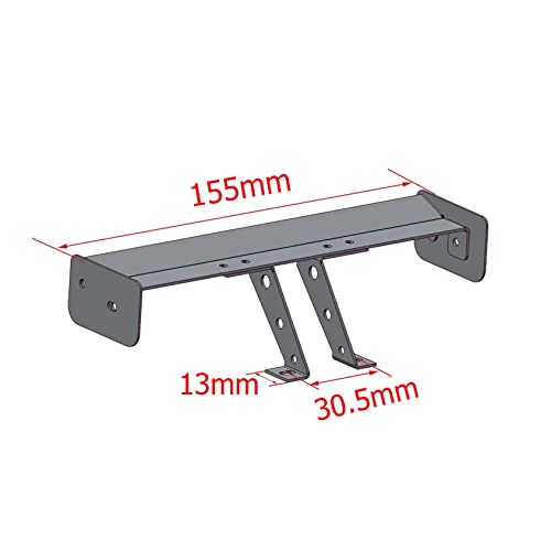 RC Metal Alloy Rear Wing Tail Spoiler for 1/10 RC On Road Racing Drift Car HSP HPI Redcat Kyosho Tamiya TT-01 TT02 (155mm) - color: 155mm