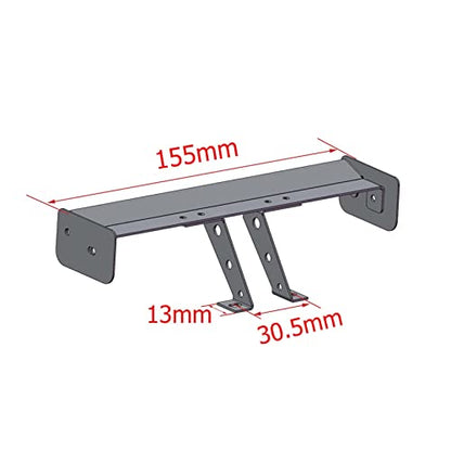 RC Metal Alloy Rear Wing Tail Spoiler for 1/10 RC On Road Racing Drift Car HSP HPI Redcat Kyosho Tamiya TT-01 TT02 (155mm) - color: 155mm