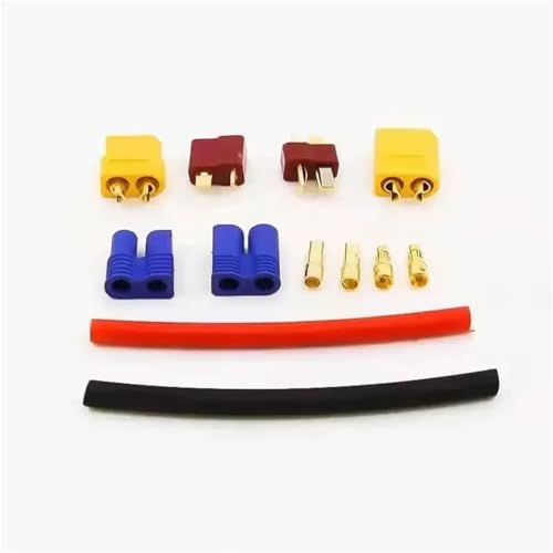 for Plug for EC3 for XT60 Male Female Adapter Connector with 14AWG Silicone Wire/Heat Shrink Tubes for RC for FPV Drone Lipo RC Car Repair Kit