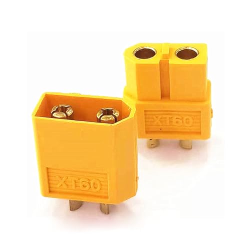 Xt60 Connector, 10 Pairs XT60 XT-60 Male and Female Bullet Connector Power Plug with 20 Pairs of Heat shrinkable Tubes, Suitable for Remote Control Aircraft auto Parts.skrnrhrery
