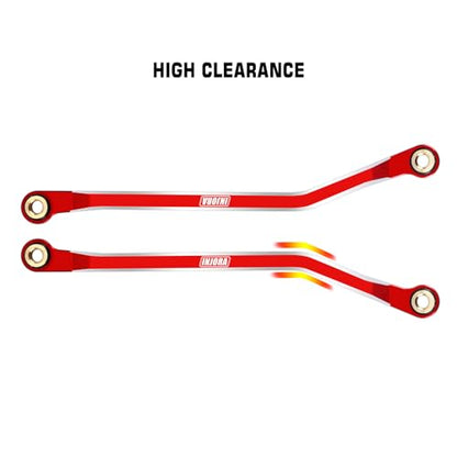INJORA Aluminium High Clearance Links for TRX4M High Trail K10 F150（Red） - color: Red