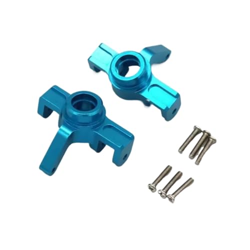 RC Steering Knuckle Block for Hyper GO for MJX H16 16207 16208 16209 16210 1/16 Metal Steering Cup Kit Rc Model Crawler Car Truck for Buggy Upgrade Parts(Blue) - size: Blue