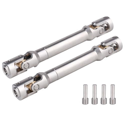 2pcs Hobbyfire 1/10 RC Crawler Drive Shafts Stainless Steel Universal Joint Driveshaft for Axial SCX10 II III Traxxas TRX4 Redcat Gen8 Gen7 Element Upgrades Parts(92-122mm) - style: 92-122mm