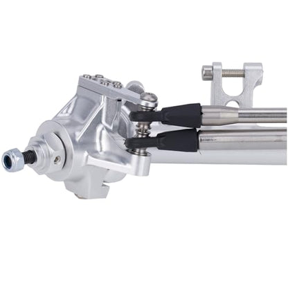 HD44 Axles, 1/10 RC Offset Straight Axles, CNC Aluminum Integrated Front & Rear Axles with High-Strength Steel Gears, for 1/10 RC Crawlers Vanquish VS4-10 & Axial SCX10 II Upgrades (Silvery) - color: Silvery
