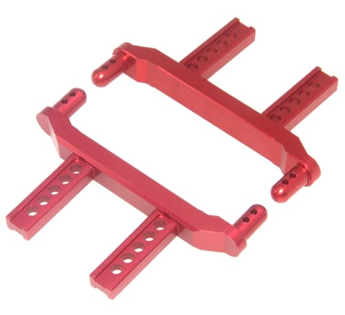 Body Post Compatible with SCY 16101 16102 16103 1/16 Parts RC Car F/R Body Pillars Front Rear Aluminum Alloy Upgrade Replace(Red) - color: Red
