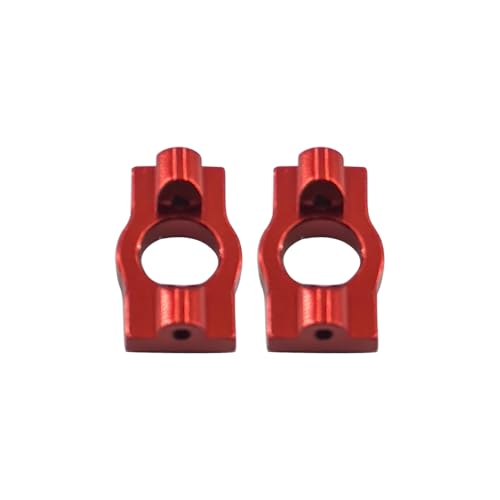 Caster Blocks C Hubs Metal Aluminum for Lo-si Micro b Upgrades Parts 1/24 Accessories RC car 2WD Buggy RTR LOS00007 Replacement(Red) - color: Red