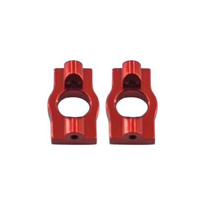Caster Blocks C Hubs Metal Aluminum for Lo-si Micro b Upgrades Parts 1/24 Accessories RC car 2WD Buggy RTR LOS00007 Replacement(Red) - color: Red