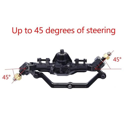 RC Crawler Axle for TRX-4M K10 Ground Clearance +5.5MM Aluminum Alloy CNC Upgraded Front Rear Portal Axle Assembly Axles Kit 1/18 rc Car(Rear and Front) - size: Rear and Front
