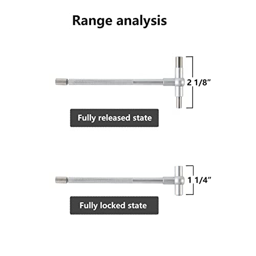 Beslands 6 Pc Telescoping Gage Set, T-Bore Hole Gauges, High Precision Telescopic Bore Gauge with a Portable Case(Range 5/16" - 6") - size: T-Gauges 5/16" to 6" with case