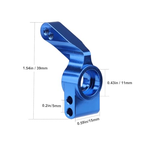 Hobbypark Aluminum Rear Stub Axle Carriers Upgrade Parts for 1/10 Traxxas Slash 2WD Stampede 2WD Rustler VXL Bandit VXL Replace 3752 - color: Navy Blue