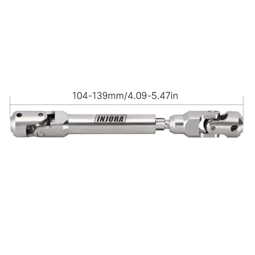 INJORA Stainless Steel Drive Shafts for FMS FCX10 K5 Upgrade 1/10 RC Crawler, 104-139mm
