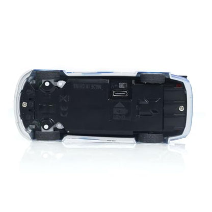 1/43 RC Scale Ready to Go Race Car Remote Control Drift 4WD Mini Lights System 4WD Racing Car RC Full Proportional 2.4g Mini Race Gift Radio Control High Speed Model Without Gyro, - color: Blue and Silver