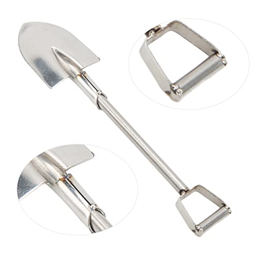 RC Car Metal Shovel Tool, 3.1 x 0.7 Inch Decorative Accessory Compatible with SCX24 1/24 1/18 Scale Remote Control Cars