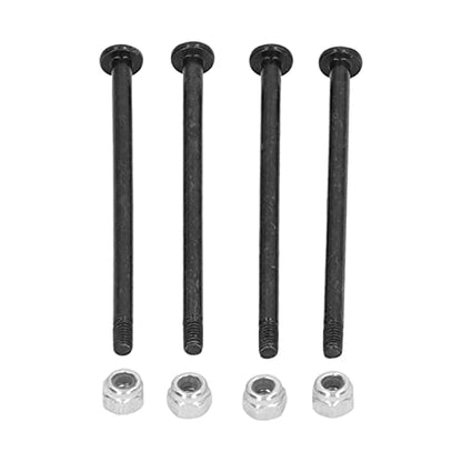 Generic 4Pcs RC Car Screws Kit Steel Black Silver Nuts Remote Control Car Accessories with Rustproof Anti Loose for 144010 144002 124016 124017