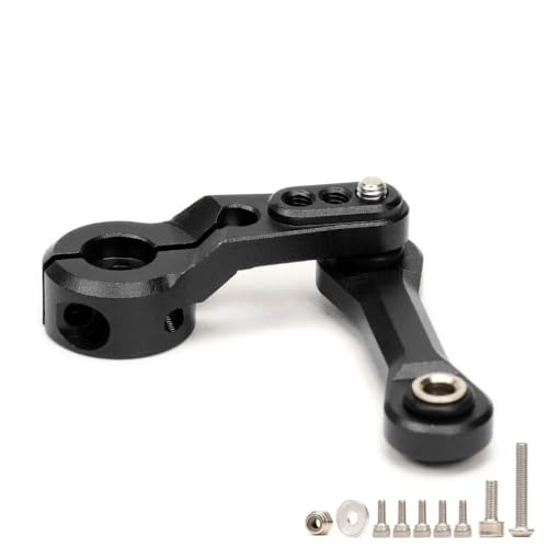 Aluminum 25T Servo Horn & Steering Linkages Tie Rod for Arrma 1/7 Infraction Felony Limitless 1/8 KRATON Notorious Outcast Talion and EXB Cars Upgrades Part,Replace #AR340061 AR330230(Black) - color: Black
