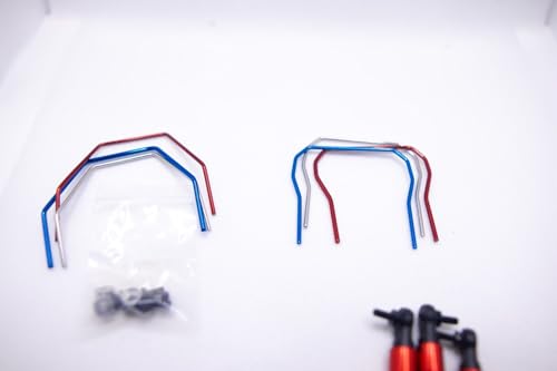 Full SWAY BAR Set (Red) for h 4x4 Slash, Rustler, Stampede, etc...