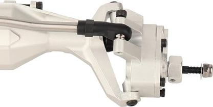 Full CNC Aluminum F9 Portal Front Rear Axle with Offset Front Differential for 1/10 RC Crawler Capra Gmade R1 Rock Buggy LCG Cheater Rigs 1.9 UTB Shafty (Silver) - color: Silver