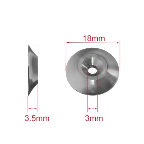 RC Car Upgrade Parts for 1/8 1/10 2pcs Aluminum Washer M3 Screws Washers Tail Wing Frame Gasket for Buggy Truck RC Car Quadcopter Drone UAV Boat(Blue) - color: Blue
