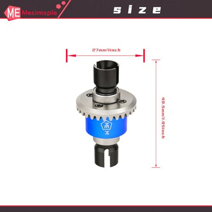 Front Rear Differential Diff Spur Input Gear Kit for 1/14 14301 14302 14303 RC Car Upgrade Parts