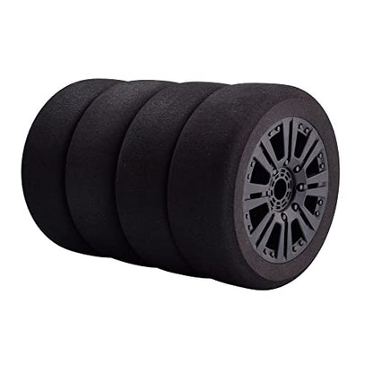 1/8 RC Tires and Wheels, 4Pcs Off Road Tires for RC Car Trucks Foam Vehicle Tyres 17mm Hex Hubs Wheel Rims for Kyosho HSP HPI RC Racing Model Toy Crawler, Black - style: 1/8 89H Foam