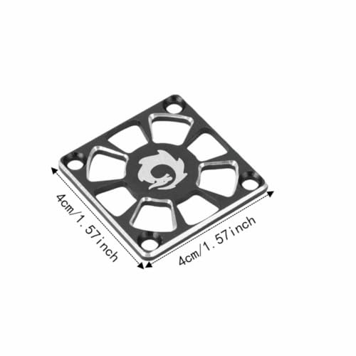 2 Pcs 40x40mm Aluminum RC ESC Cooling Fan Guard, Protective Fan Cover for RC Motor ESC Heat Sink, RC Car Upgrade Replacement Parts(Black) - color: Black