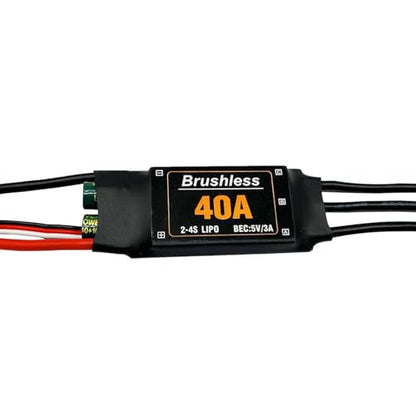 2PCS 40A Electric Brushless Motor Controller,ESC Speed Controller with XT60 and 3.5mm Bullet Plug for RC Drone RC Airplane Helicopter