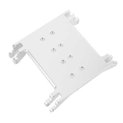 RC Car Chassis Skid Plate, Aluminum Alloy Lightweight Low Center of Gravity Design with Multiple Mounting Holes, for RR10 1/10 RC Car (Silver)