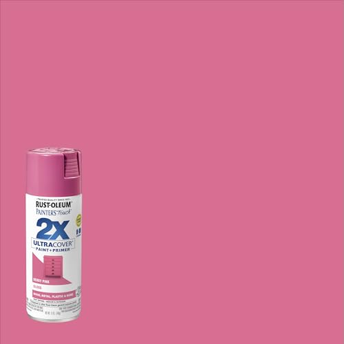 Rust-Oleum Painter's Touch 2X Ultra Cover Spray Paint, Gloss Berry Pink - color: Gloss Berry Pink, size: 12 Ounce (Pack of 6)