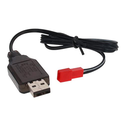 Heyiarbeit JST-2P USB Charging Cable for RC Car 4.8V 250mA Ni-MH Ni-CD Battery 1Pcs - size: JST-2P 1Pcs