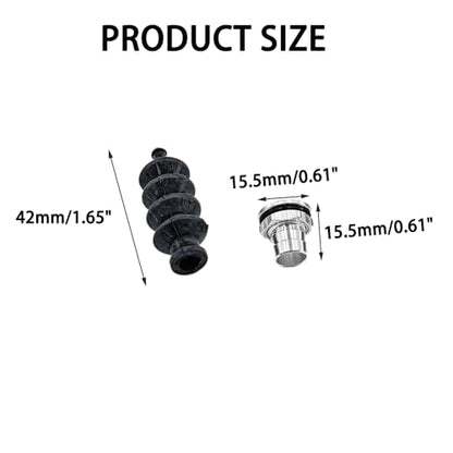 2PCS RC Boat Pushrod Waterproof Rubber Bellow Radio Box Seals Pushrod Linkage Tie Rod Seals with Aluminium Mount Base for RC Boat DIY Model Ship Building Parts (Style 1) - style: Style 1