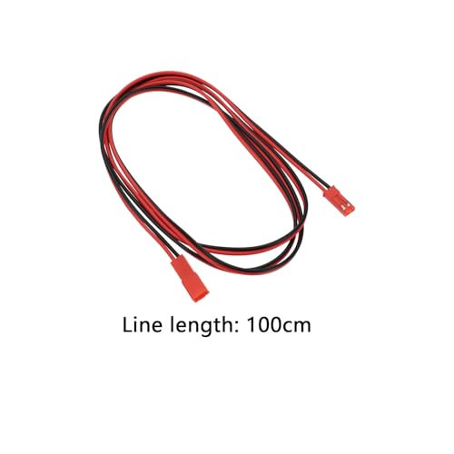 4Pcs JST Plug Connector Cable 2Pin Male to Female Extension Cable Compatible with RC Model Car Retrofitting Radio Control 22AWG 100cm