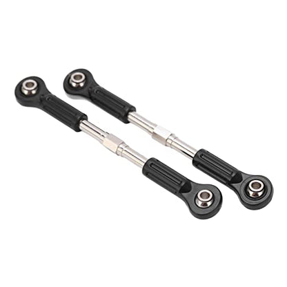 Alomejor Metal Steering Tie Rod, 2pcs Alloy Ball Heads Steering Linkage for 1/8 1/10 High Speed RC Cars Pickup Trucks SUV, with Durable Plastic Steel Construction