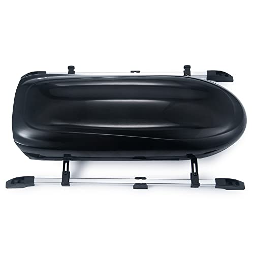RC-Hub Plastic Roof Trunk Luggage Rack Box for 1/10 TRX-4 TRX-6 RC Crawler Car,Roof Top Carrier Storage Luggage Box for RC Crawler (Black) - color: Black
