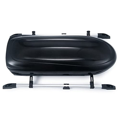 RC-Hub Plastic Roof Trunk Luggage Rack Box for 1/10 TRX-4 TRX-6 RC Crawler Car,Roof Top Carrier Storage Luggage Box for RC Crawler (Black) - color: Black
