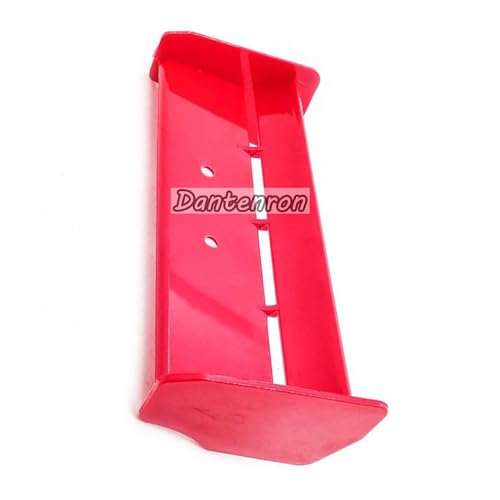 1/10 RC Car Force Rear Spoiler High Down Force Body Wing Tail Compatible with 1:10 Scale RC Off Road Short Course Truck Buggy Racing Car (Red) - color: Red
