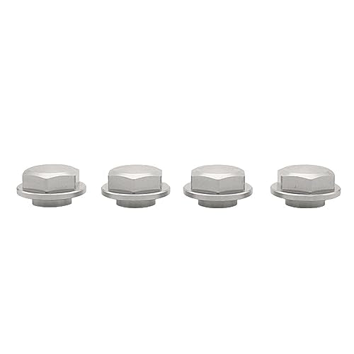 24mm CNC Metal Wheel Tire Adapter Front Rear Tyre Nut Cap 4pcs Silver | for 1/5 Scale TRAXXAS X-MAXX XMAXX 6S 8S Truck Rc Car Racing Toys Parts - color: Silver
