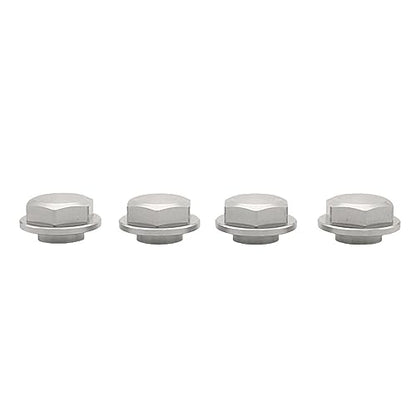 24mm CNC Metal Wheel Tire Adapter Front Rear Tyre Nut Cap 4pcs Silver | for 1/5 Scale TRAXXAS X-MAXX XMAXX 6S 8S Truck Rc Car Racing Toys Parts - color: Silver