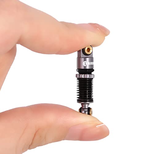 INJORA 43mm Aluminum Threaded Shocks Absorber Damper for 1/24 SCX24(Grey) - color: Grey