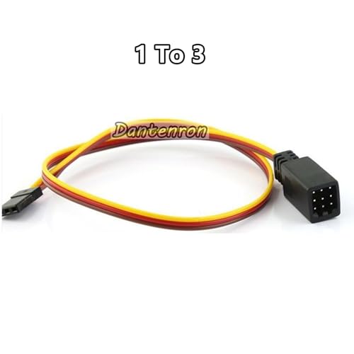 RC JR Style Servo Splitter Cable,1 Male to 2 3 4 5 6 Female Y Harness Leads Y Splitter Lead Wire for 1/8 1/10 1/24 Crawler Truck Car Airplane Drone Receiver Servo ESC (1 Male to 3 Female) - style: 1 Male to 3 Female