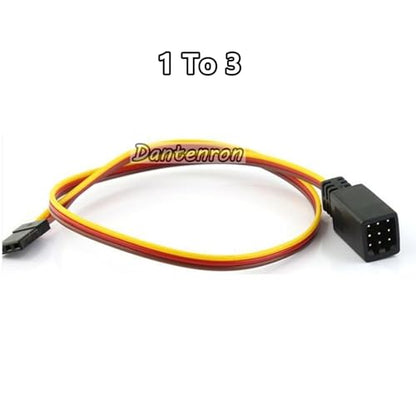 RC JR Style Servo Splitter Cable,1 Male to 2 3 4 5 6 Female Y Harness Leads Y Splitter Lead Wire for 1/8 1/10 1/24 Crawler Truck Car Airplane Drone Receiver Servo ESC (1 Male to 3 Female) - style: 1 Male to 3 Female