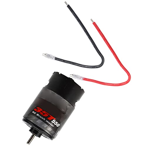 550 Brushed Motor High Performance RC Car Boat Motor with Ball Bearing Low Noise Design 12T 21T 29T 35T Options Metal Black 36mm Diameter (35T) - size: 35T
