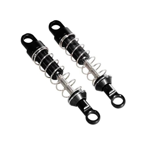 Compatible with MN for MN78 1/12 RC Car Front and Rear External for Spring Shock Absorber Metal Upgrade Modification Parts Accessories RC Assortment(Black) - color: Black