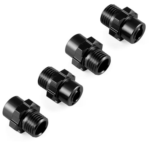 4Pcs Aluminum Alloy RC Hex Combiner Wheel Hex Hub Adapter Upgrades for 1/8 Tra-xxas Jato VXL 2S RC Monster Trucks (Black) - color: Black