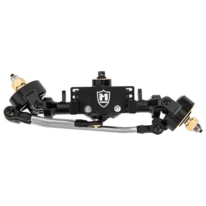 MEUS RACING 5mm ISO V2 TRX4M Axles with Adjustable Servo Mount for TRAXXAS 1/18 TRX4M RC Crawler (Black) - color: Black