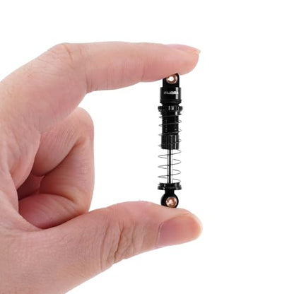 INJORA 39mm Aluminum Adjustable Threaded Oil Shock for SCX24 FCX24M, Black - color: Black